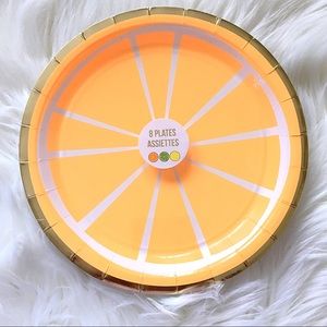 Meri Meri Citrus Paper Plates 8 piece